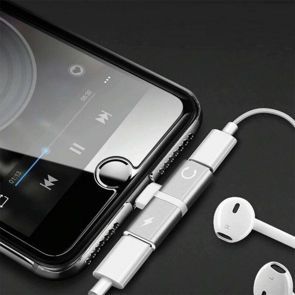 T- Shaped Dual Port Headset and Charger Splitter for Apple iPhone_1