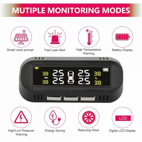 Solar Powered TPMS Monitoring System with Colored Digital Display_4