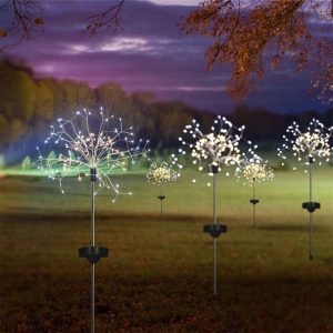 120 LED Solar Powered Outdoor Sparkling Fireworks LED Lights