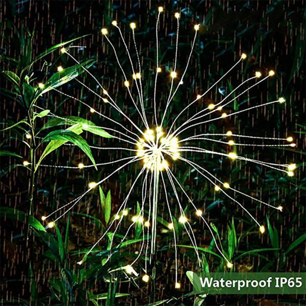 120 LED Solar Powered Outdoor Sparkling Fireworks LED Lights_11