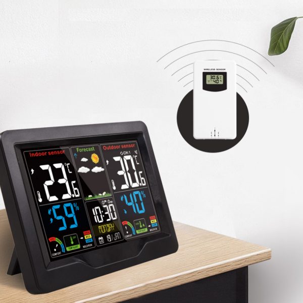 Wireless Thermometer and Humidity Monitor with LCD Color Display_3