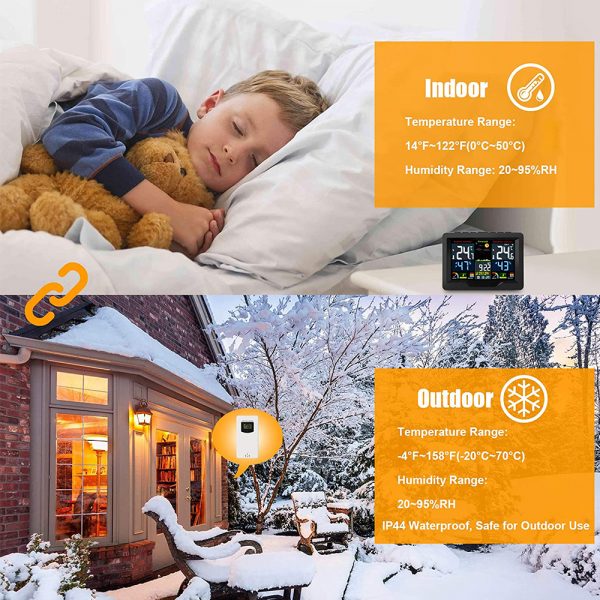 Wireless Thermometer and Humidity Monitor with LCD Color Display_5