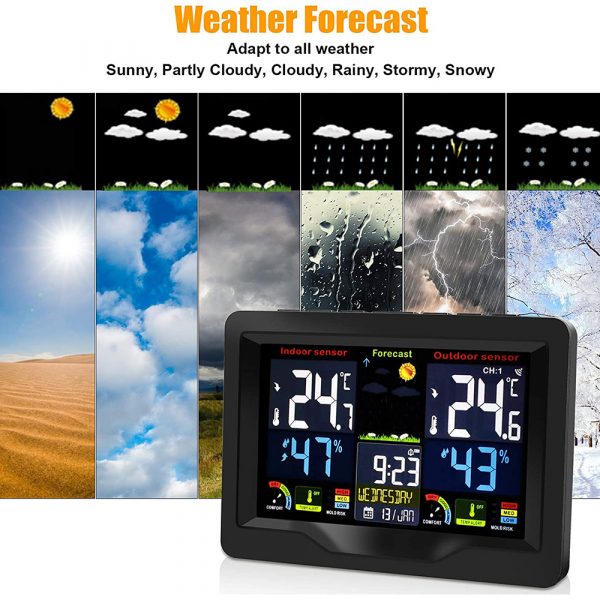 Wireless Thermometer and Humidity Monitor with LCD Color Display_7
