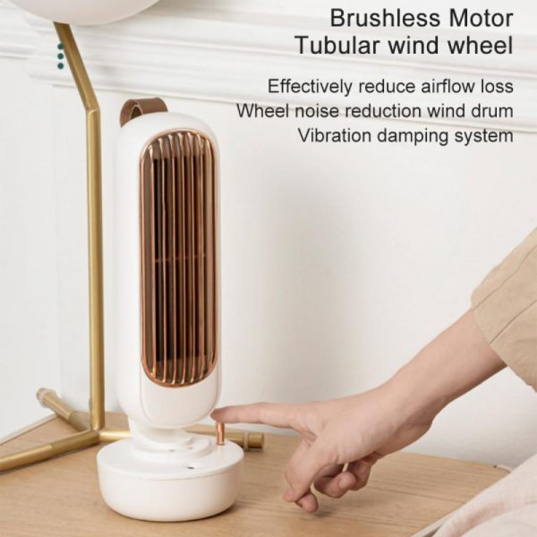 Retro Humidification Silent Wireless USB Rechargeable Tower Fan_13