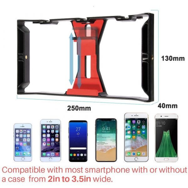 Professional Smartphone Photography Cage Rig Video Stabilizer Grip_3