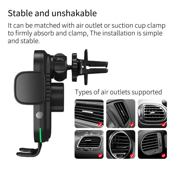 15 W Fast Wireless Car Mobile Phone Holder and QI Charger_14