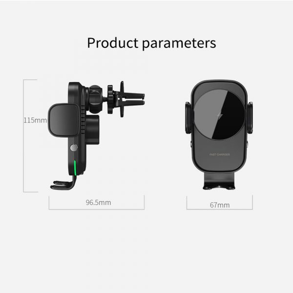 15 W Fast Wireless Car Mobile Phone Holder and QI Charger_17