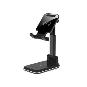10W QI Charging Stand Telescopic Desktop Phone Bracket- USB Powered