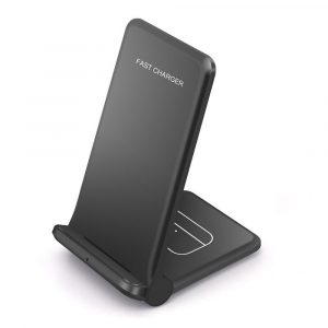 2-in-1 Foldable QI Enabled Fast Wireless Charger- USB Powered