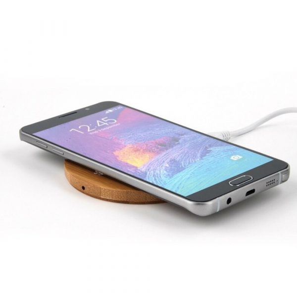Portable Wireless Wooden Charging Pad for QI Enabled Devices_0