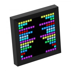 Pixel Bluetooth Photo Frame with Colorful LED Wall Clock- USB Charging