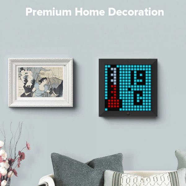 Pixel Bluetooth Photo Frame with Colorful LED Light Wall Clock_11