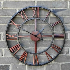 Roman Numeral Vintage Battery-Operated Antique Style Wall Clock