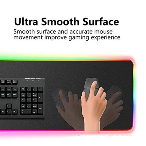 RGB LED Non-Slip Luminous Mouse Pad for Gaming PC Keyboard_9