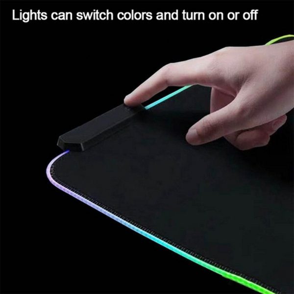 RGB LED Non-Slip Luminous Mouse Pad for Gaming PC Keyboard_10