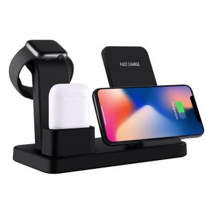3-in-1 Fast Charging Wireless Mobile Phone Charging Station(USB Power Cable)
