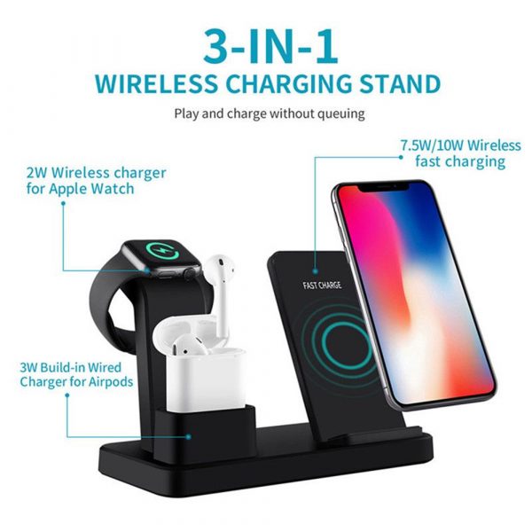 3-in-1 Fast Charging Wireless Mobile Phone Charging Station_2
