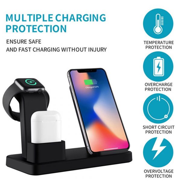 3-in-1 Fast Charging Wireless Mobile Phone Charging Station_4