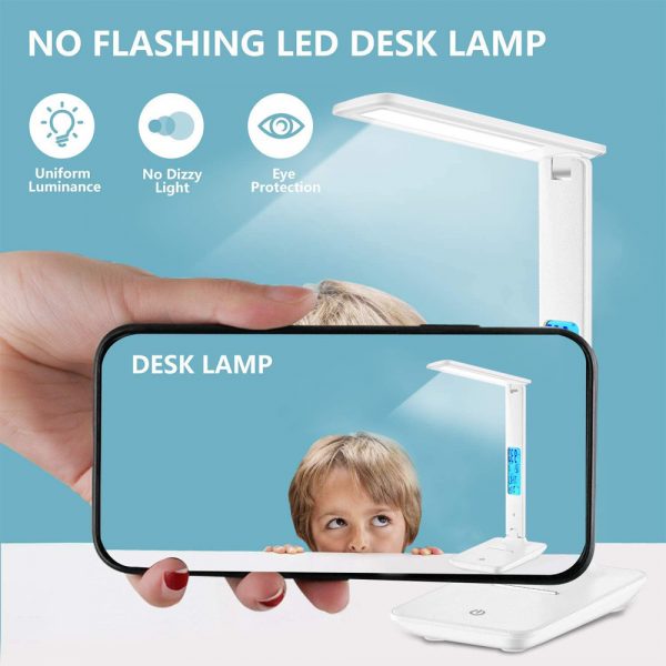 Foldable and Dimmable Wireless LED Desk Lamp and Digital Clock_6