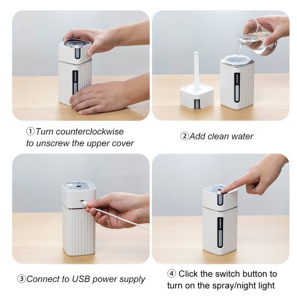 300ml Ultrasonic Electric Humidifier Cool Mist Aroma Diffuser_13