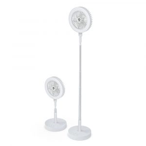 Retractable USB Charging Fan with Ring Light and Touch Panel