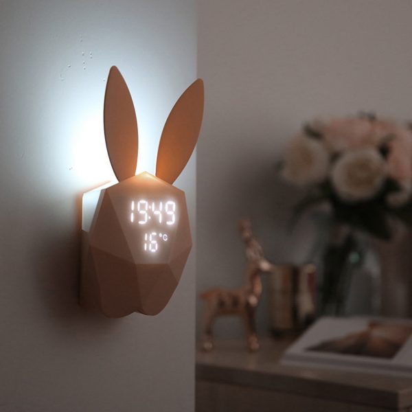Geometrical Smart Rabbit Musical Motion Sensor Alarm Clock_3