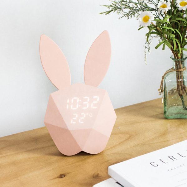 Geometrical Smart Rabbit Musical Motion Sensor Alarm Clock_5