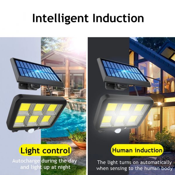 150/160LEDs COB Solar Light Outdoor PIR Motion Sensor Wall Lamp_8