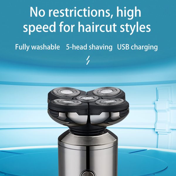5-in-1 Rechargeable Digital Display Wet and Dry Electric Hair Shaver_4