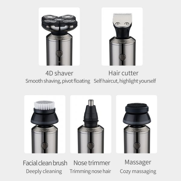 5-in-1 Rechargeable Digital Display Wet and Dry Electric Hair Shaver_15