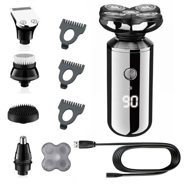 5-in-1 Rechargeable Digital Display Wet and Dry Electric Hair Shaver_5