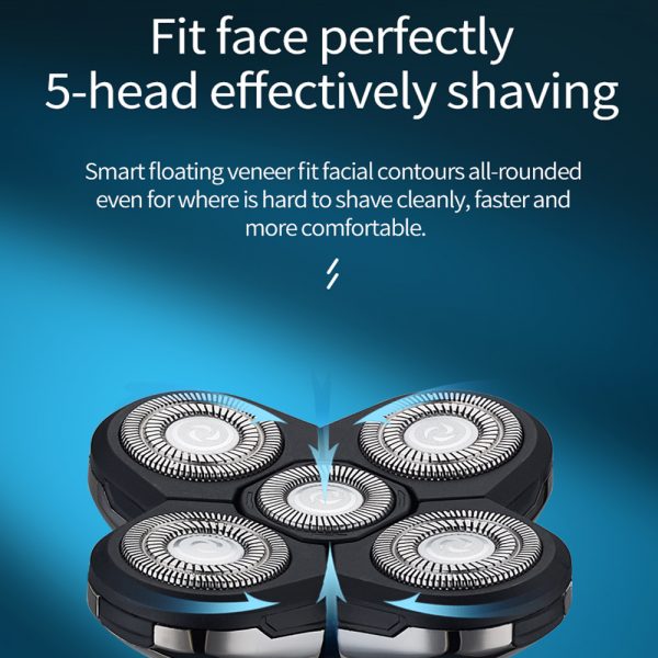 5-in-1 Rechargeable Digital Display Wet and Dry Electric Hair Shaver_9