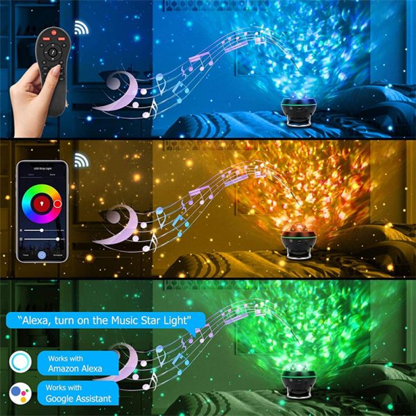 Galaxy Projector and Bluetooth Speaker Remote and Voice Control_5