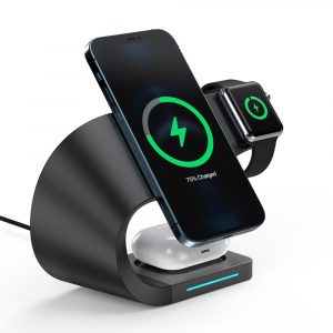 4-in-1 Fast Charging Magnetic Wireless Charger- USB Powered
