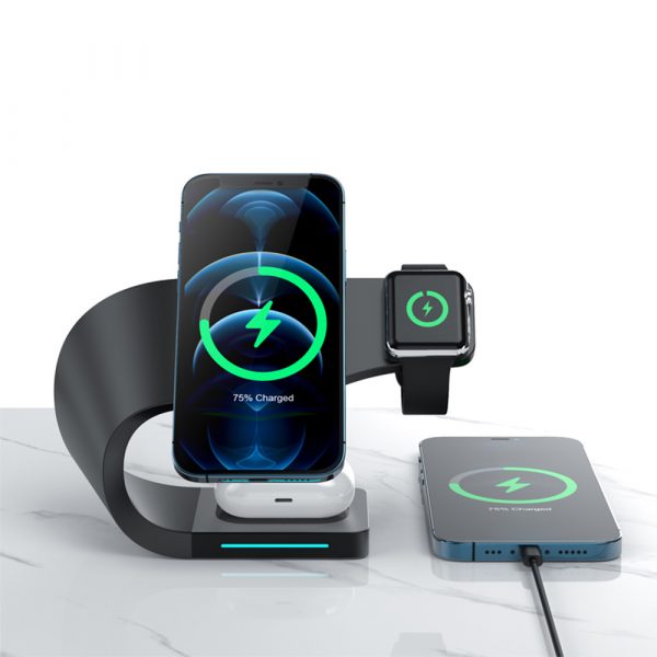 4-in-1 Multifunctional Fast Charging Magnetic Wireless Charger_3