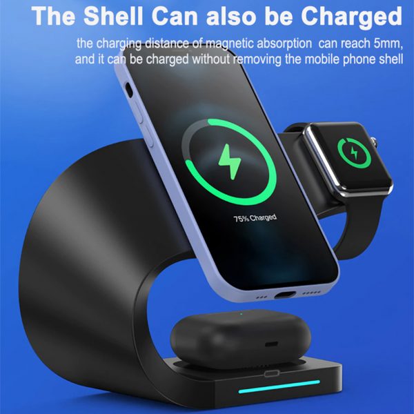 4-in-1 Multifunctional Fast Charging Magnetic Wireless Charger_14