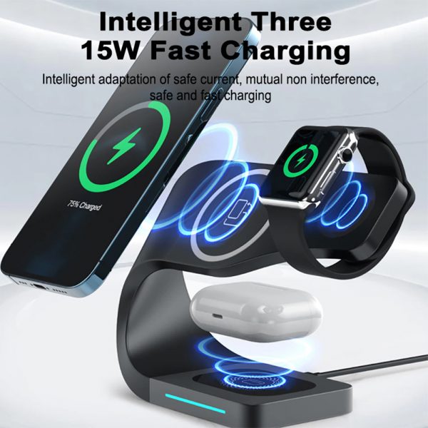 4-in-1 Multifunctional Fast Charging Magnetic Wireless Charger_6