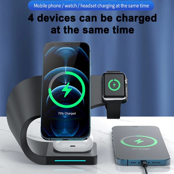 4-in-1 Multifunctional Fast Charging Magnetic Wireless Charger_9