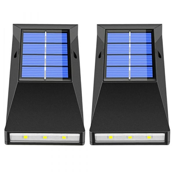 2pcs LED Outdoor Garden Solar Powered LED Wall Lamps_0