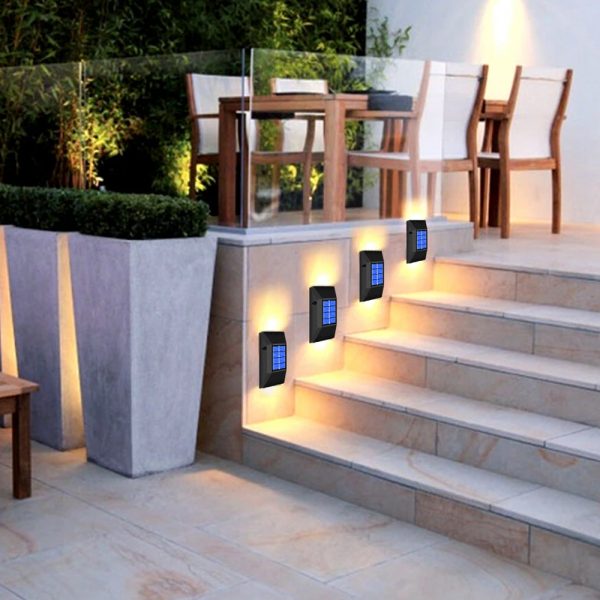 2pcs LED Outdoor Garden Solar Powered LED Wall Lamps_3