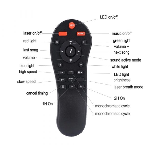 Galaxy Projector and Bluetooth Speaker Remote and Voice Control_11