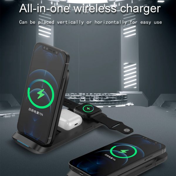 3-in-1 Fast Charging Wireless Charging Station for Qi Devices_5