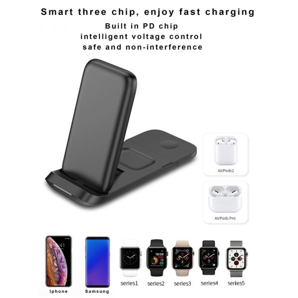3-in-1 Fast Charging Wireless Charging Station for Qi Devices_9