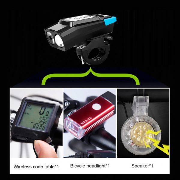 3-in-1 Bicycle Speedometer Rechargeable T6 LED Bike Light_8
