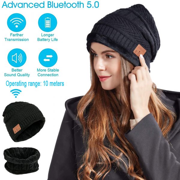 Wireless Bluetooth Musical Knitted Wearable Washable Hat_10