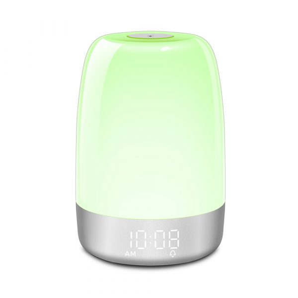 Dimmable Bedside Touch Night Light with Alarm Clock Function_6