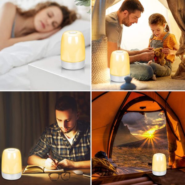 Dimmable Bedside Touch Night Light with Alarm Clock Function_18
