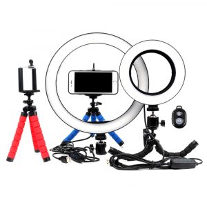 26cm Dimmable LED Selfie Ring Light with Tripod