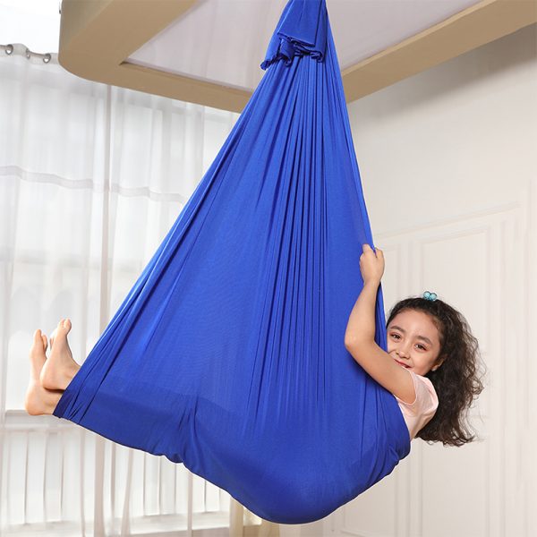 Kids Therapy Swing Yoga Cuddle Sensory Hanging Elastic Hammock_2