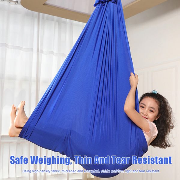 Kids Therapy Swing Yoga Cuddle Sensory Hanging Elastic Hammock_7